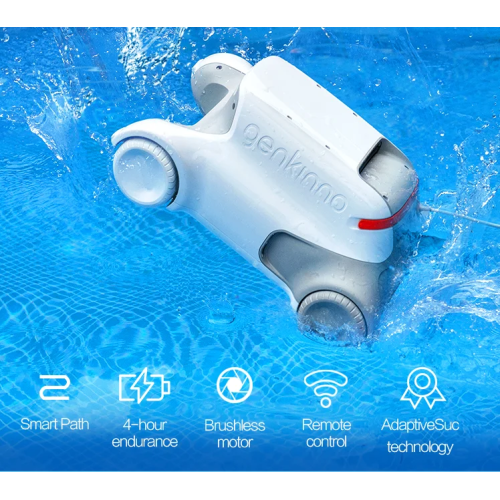 Genkinno P1 Swimming Pool Cleaning Smart Robot Cleaner 4h Underwater Remote Control Wireless Automatic Cleaning Robot